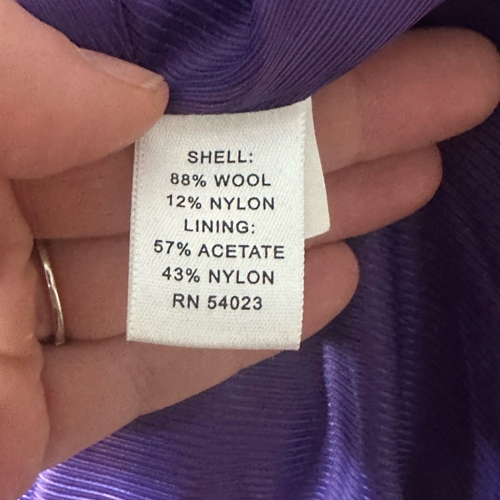Women's Banana Republic Double-Breasted Deep Purple Jacket Size M 👑 - Picture 7 of 7